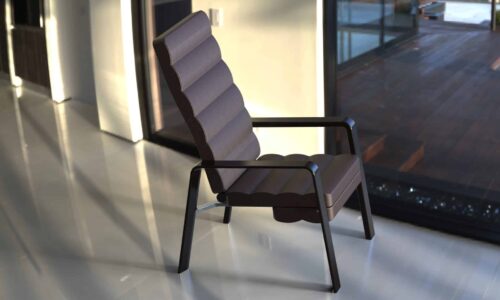Nr. 13 lænestol/design stol, i side position